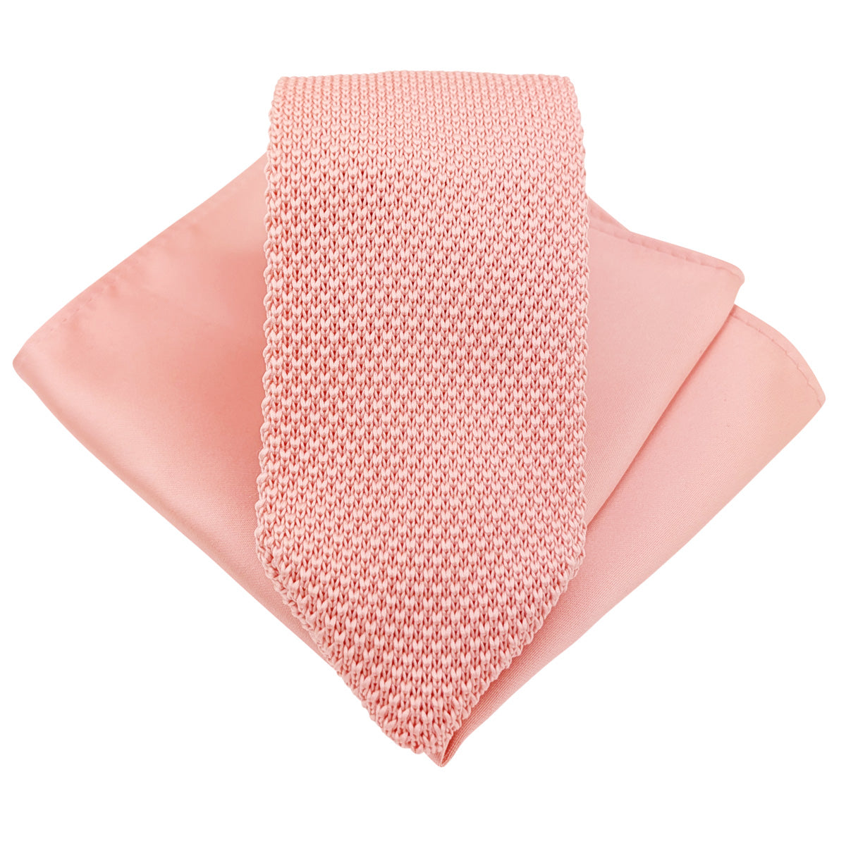 Apricot Peach Knit Wedding Tie