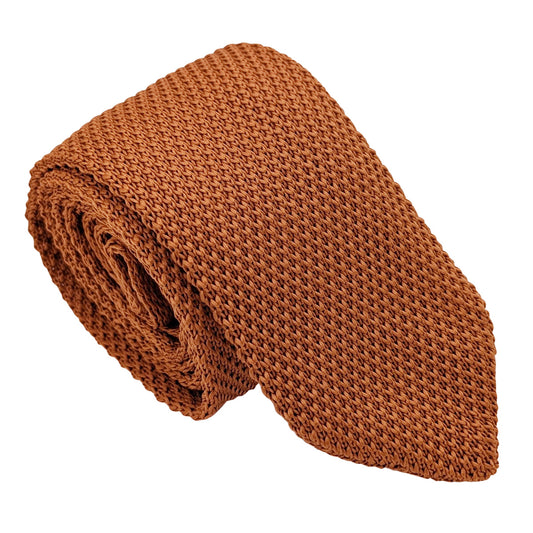 Ochre Knit Wedding Tie