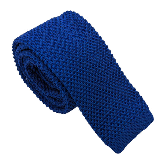 Egyptian Blue Knit Wedding Tie