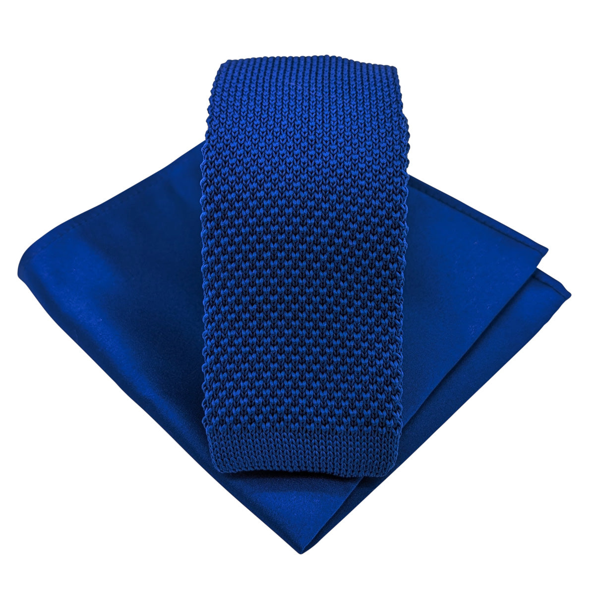 Egyptian Blue Knit Wedding Tie