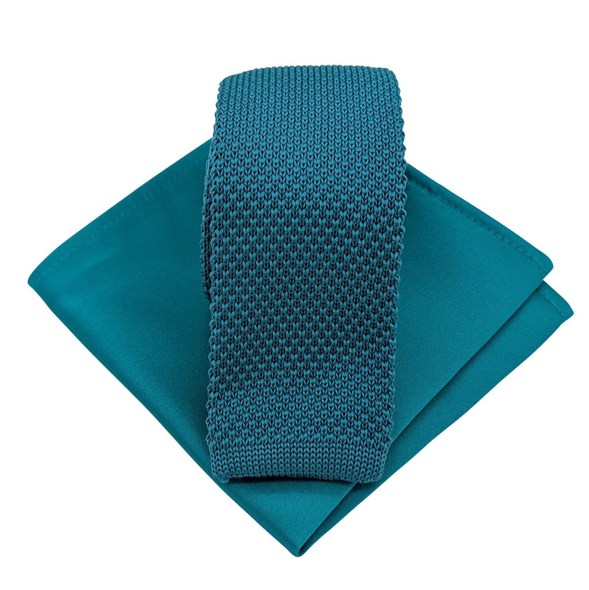Deep Turquoise Knit Wedding Tie