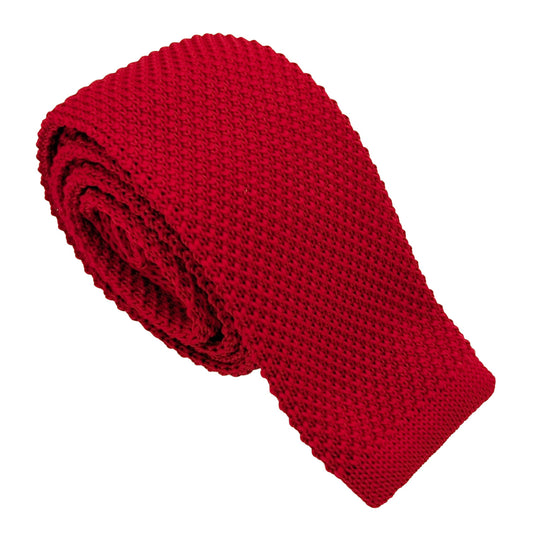 Red Knit Wedding Tie
