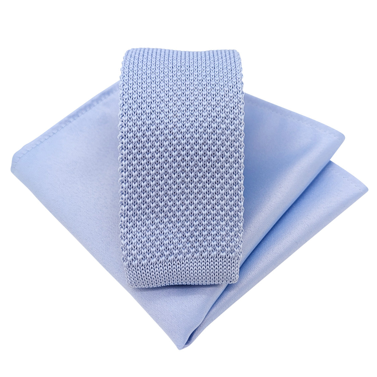 Baby Blue Knit Wedding Tie