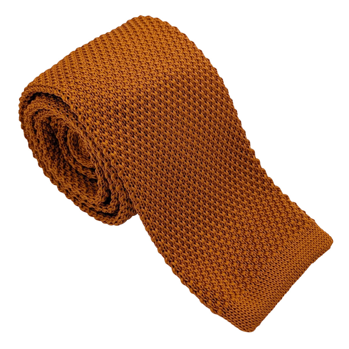 Molten Amber Knit Wedding Tie