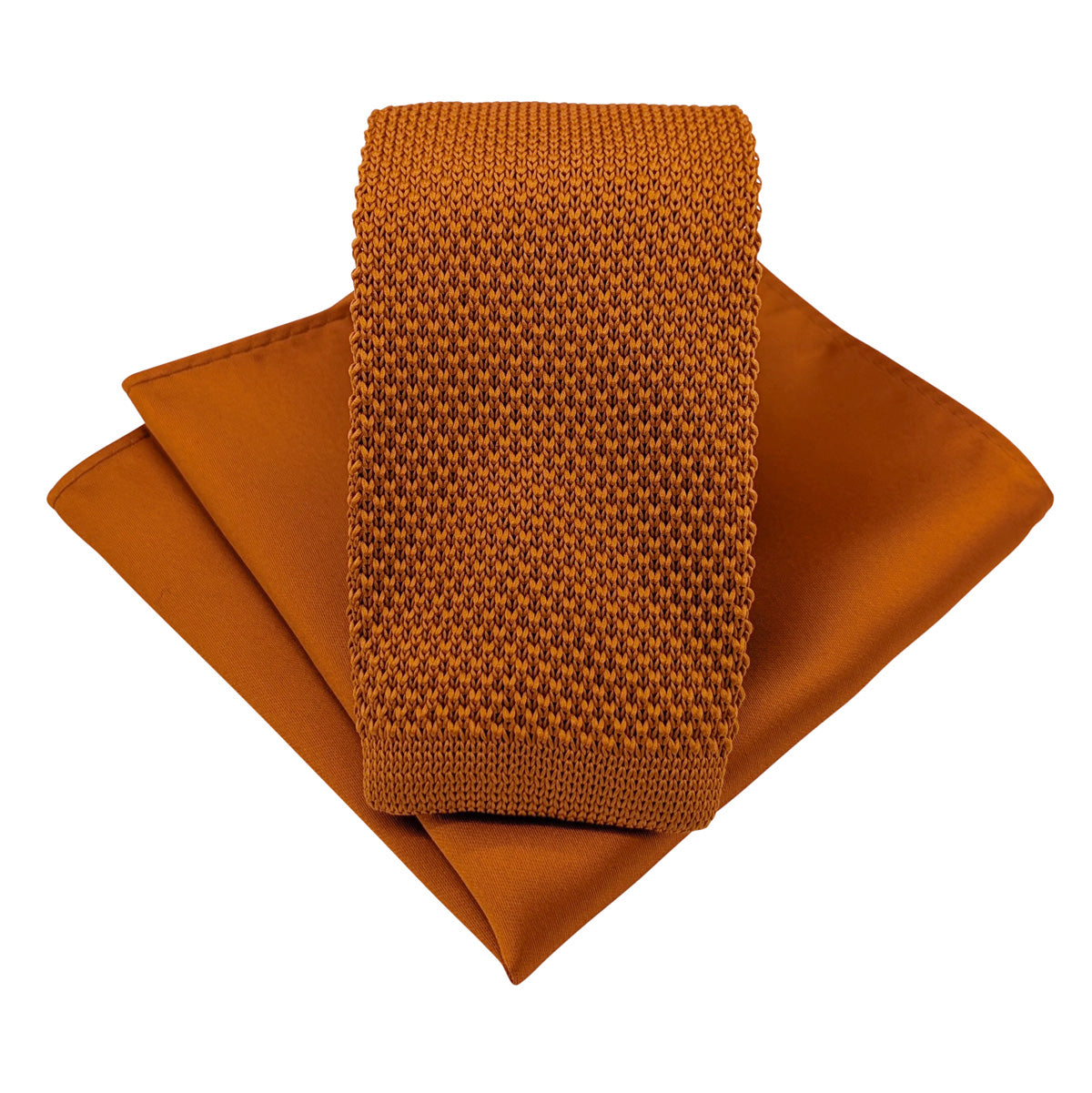 Molten Amber Knit Wedding Tie