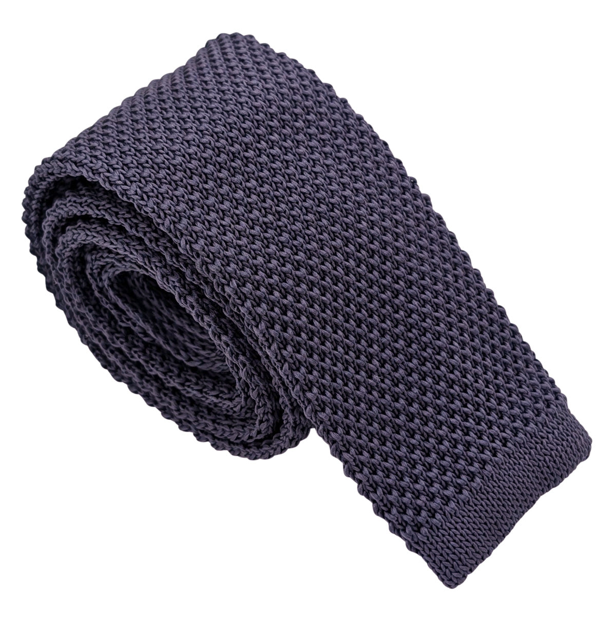 Thunder Grey Knit Wedding Tie