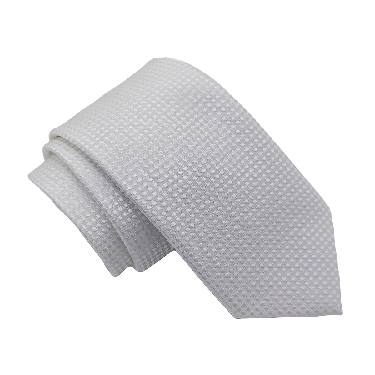 White Patterned Wedding Tie