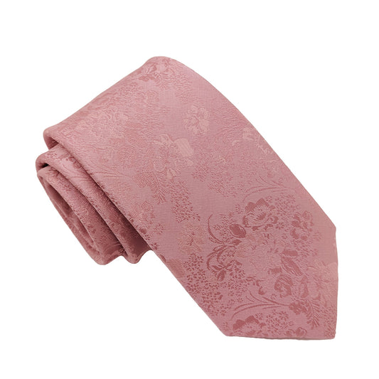 Pink Sky Floral Wedding Tie