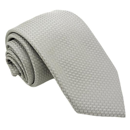 Pearl Grey Woven Wedding Tie