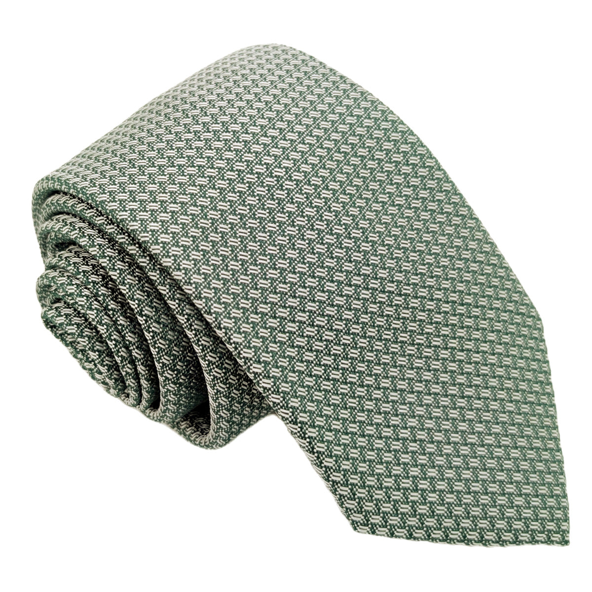 Mix and Match - Green Patterned & Green Wedding Tie Set