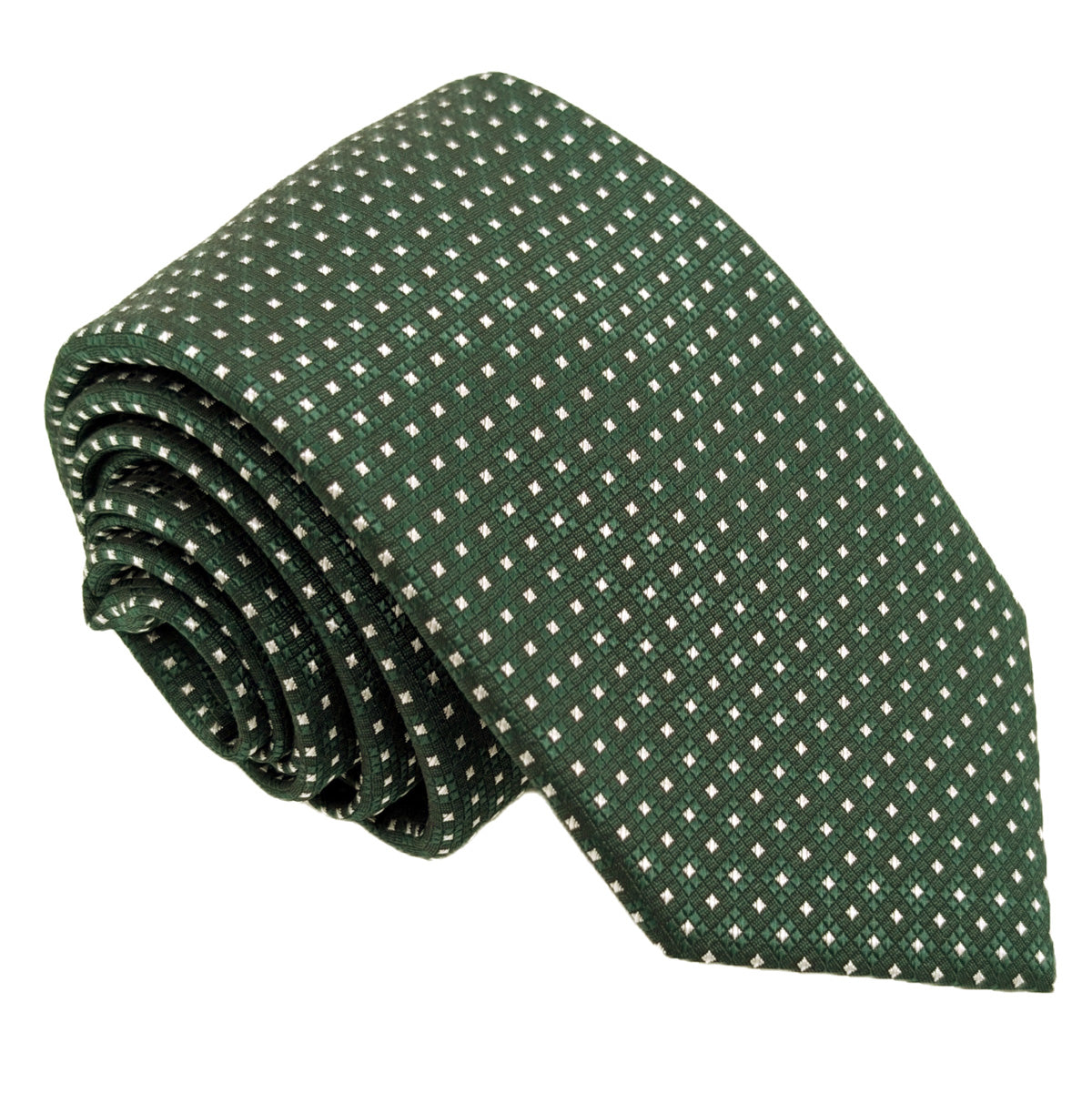 Dark Green Diamonds Wedding Tie