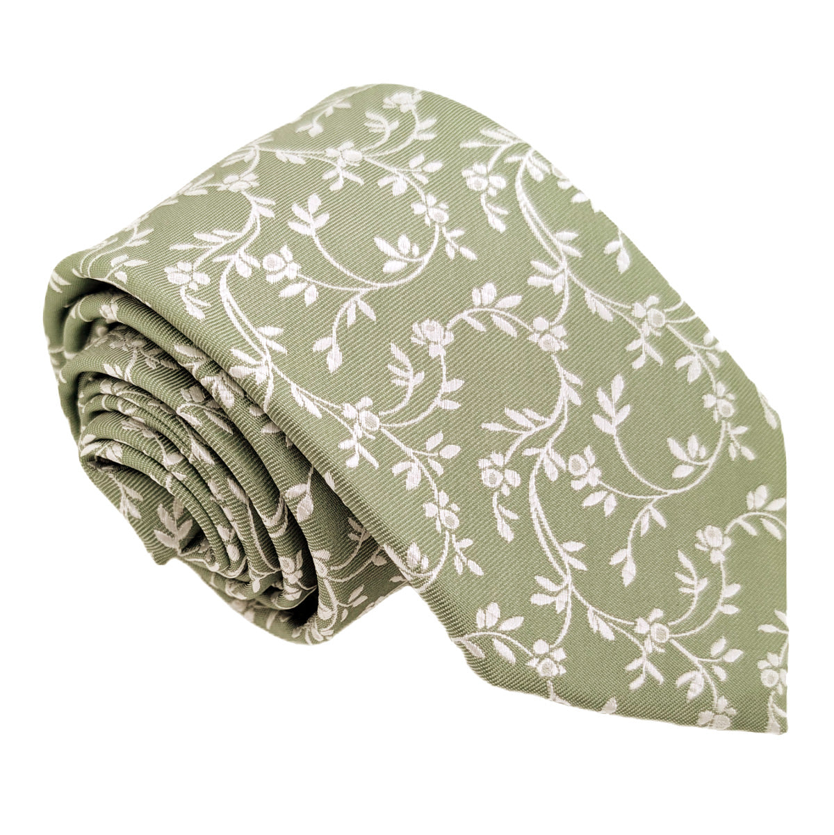 Mix and Match - Sage Patterned & Sage Wedding Tie Set