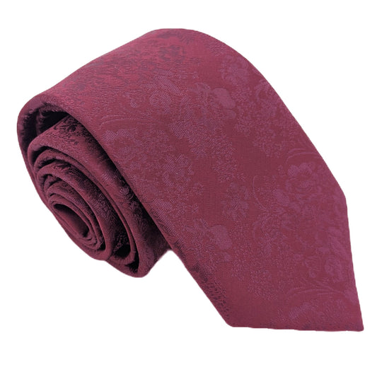 Cassis Floral Wedding Tie