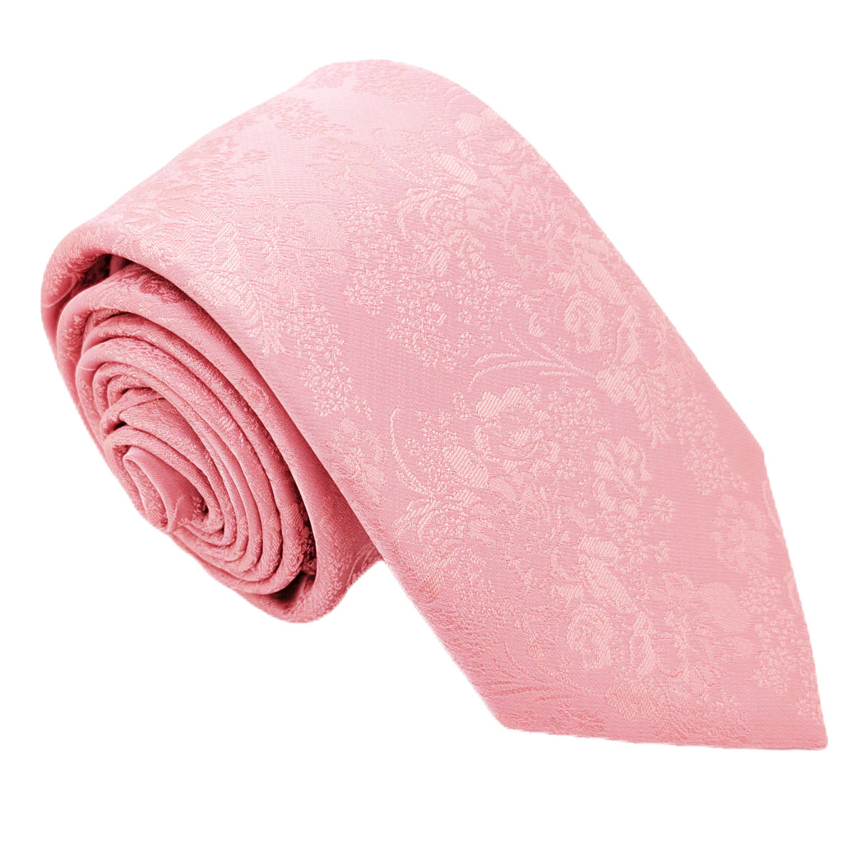 Rose Pink Floral Wedding Tie