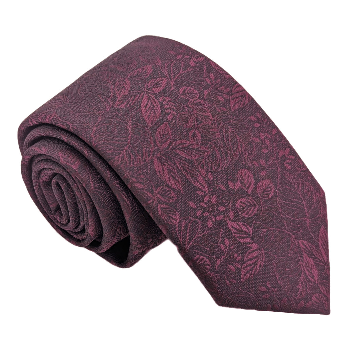 Cassis Woodland Leaves Wedding Swatch