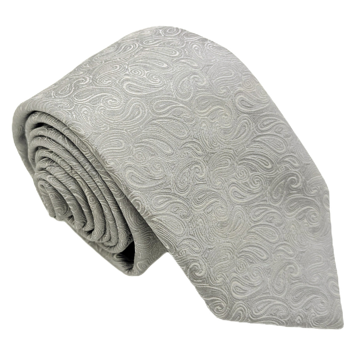 Pearl Grey Paisley Wedding Swatch