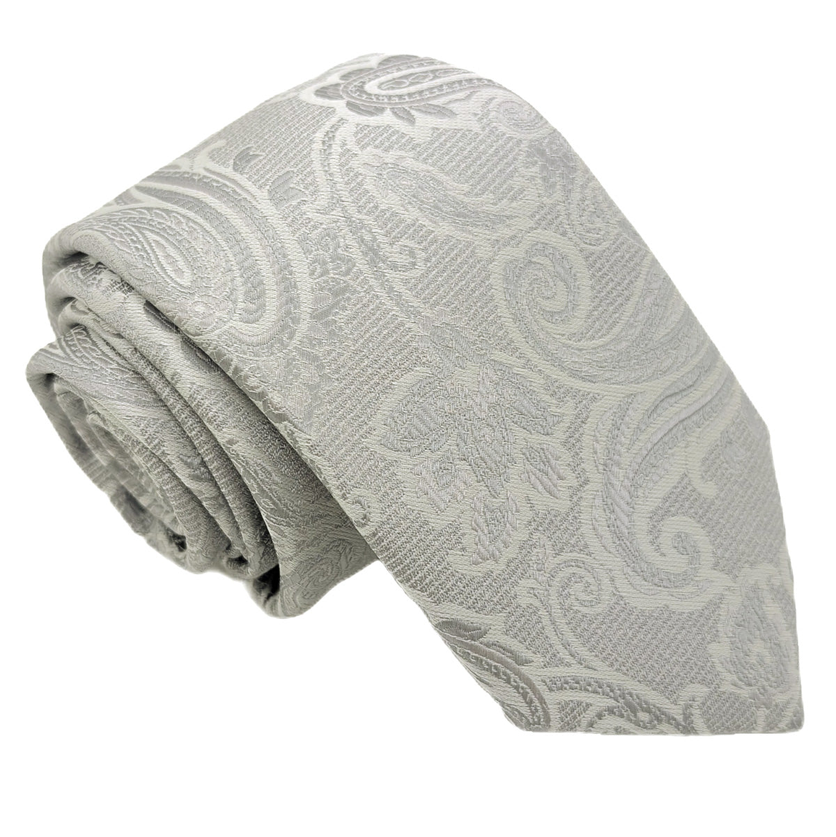 Pearl Grey Baroque Paisley Wedding Swatch