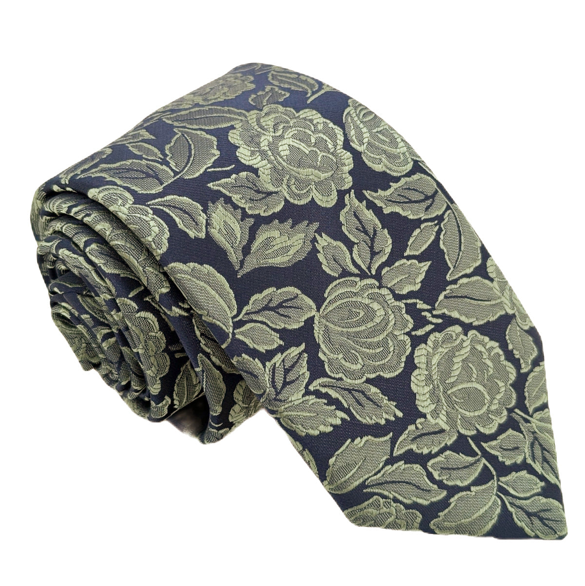 Mix and Match - Sage Patterned & Sage Wedding Tie Set