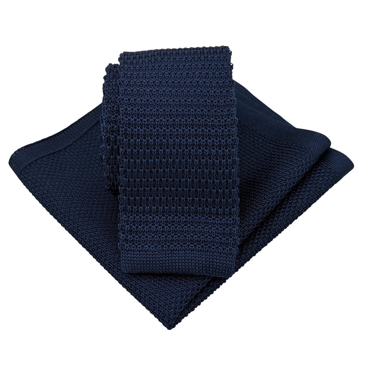 Sapphire Knitted Silk Wedding Tie