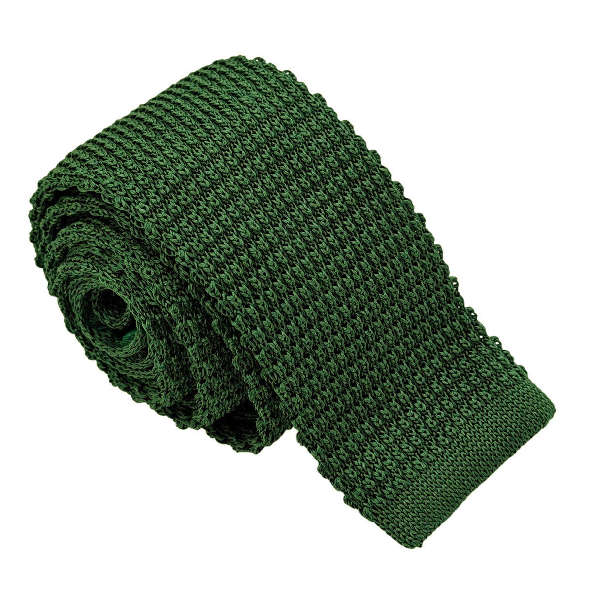 Emerald Knitted Silk Wedding Tie