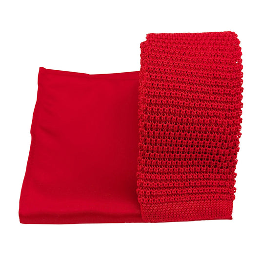 Mix and Match - Scarlet Knitted Silk & Flame Red Wedding Set