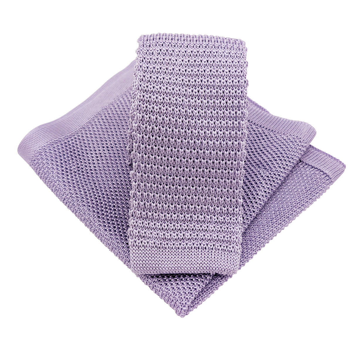 French Lilac Knitted Silk Pocket Square