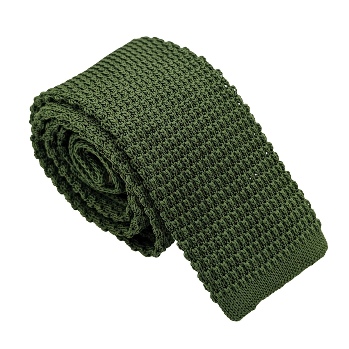 Olive Knit Wedding Tie