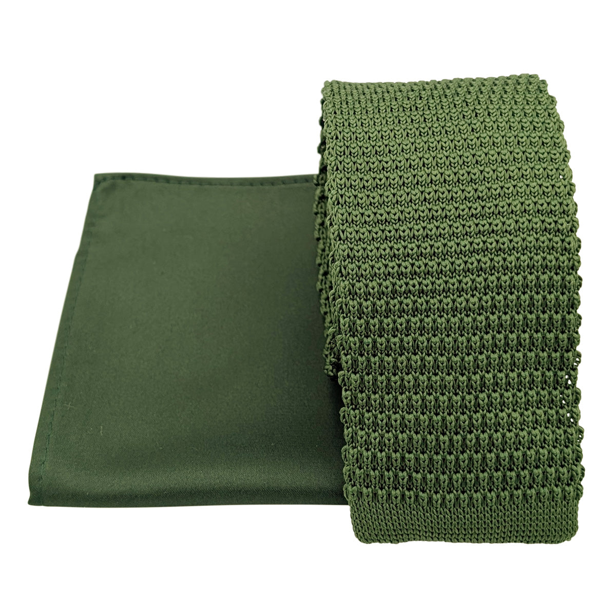 Olive Knit Wedding Tie