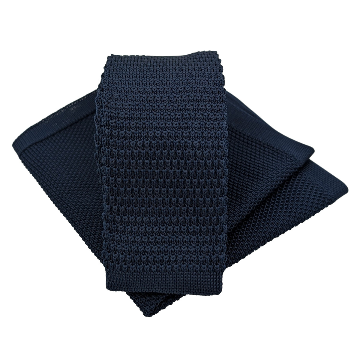 Prussian Blue Knit Pocket Square