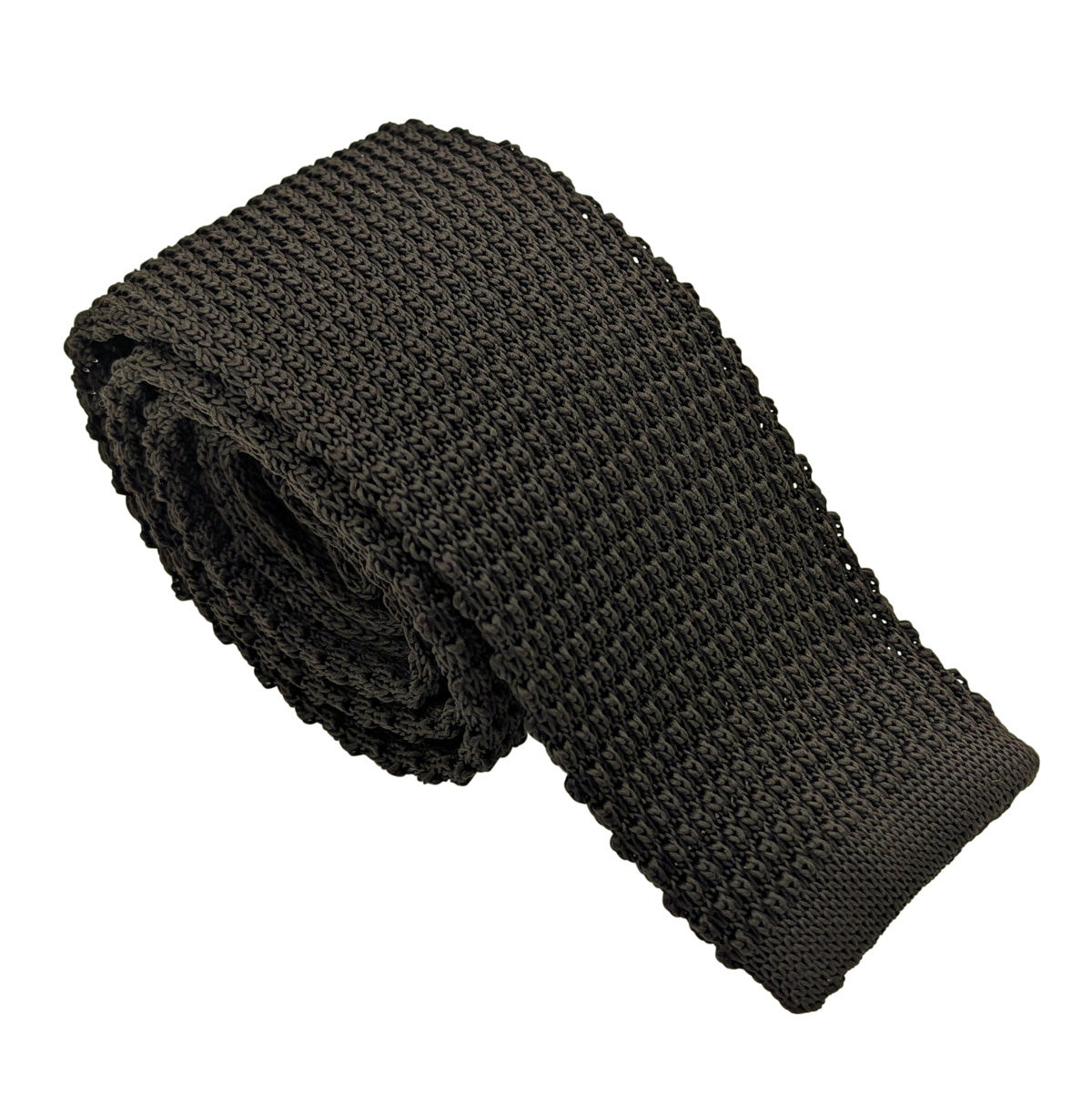 Espresso Knit Wedding Tie