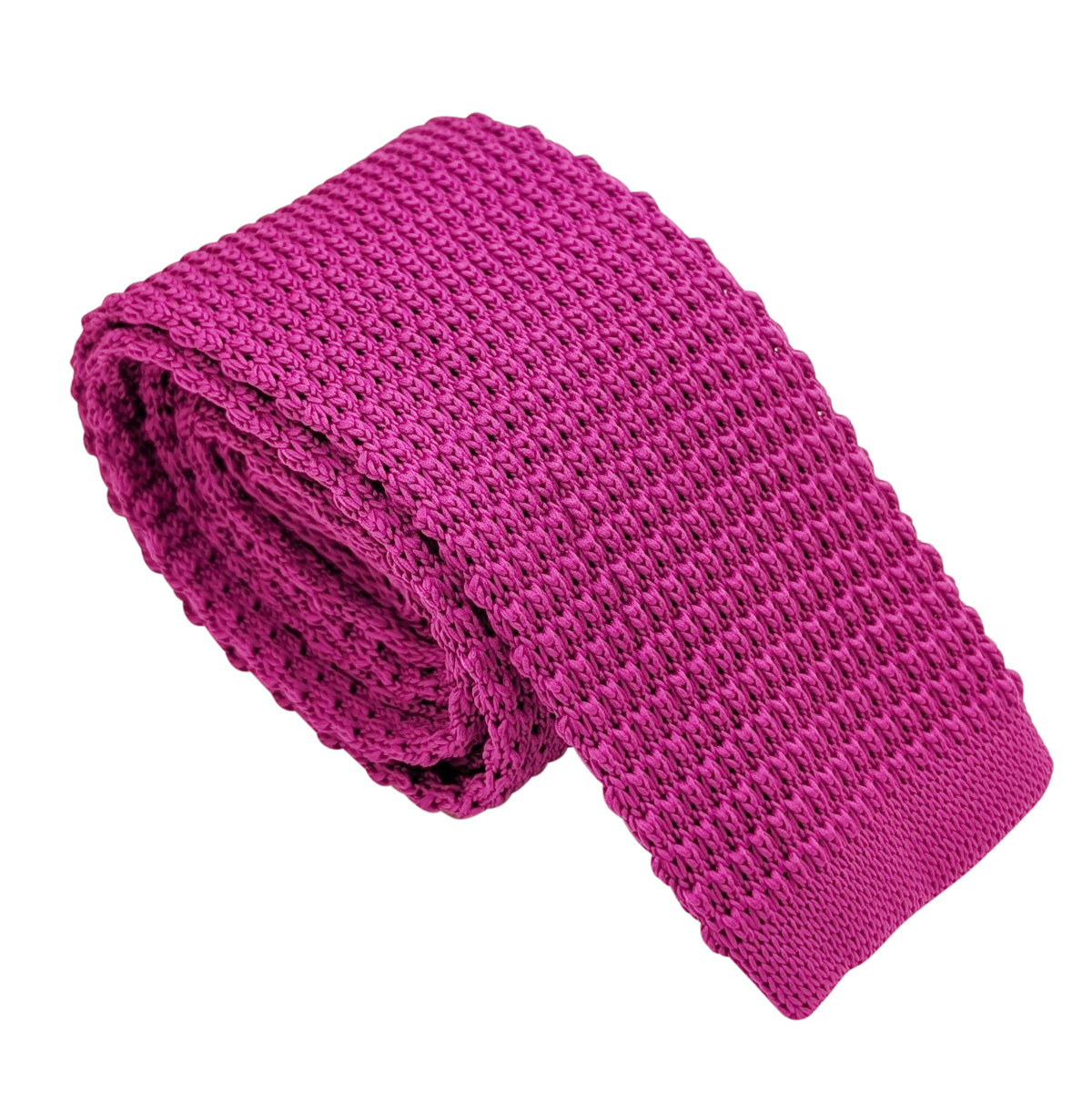 Magenta Knit Wedding Tie