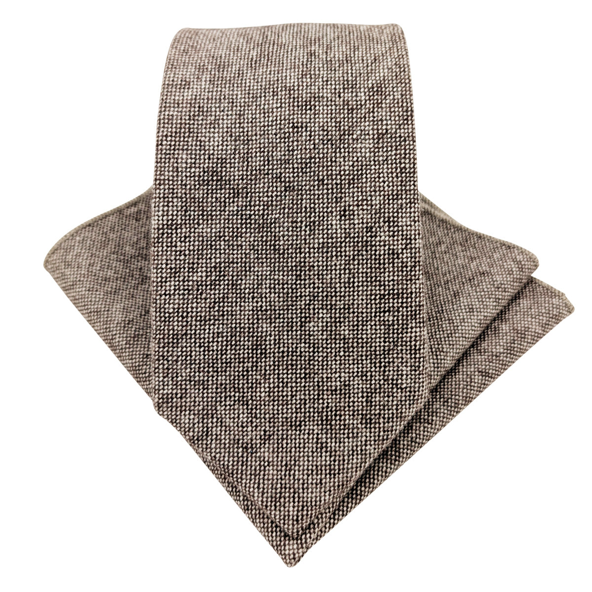 Pale Brown Tweed Pocket Square
