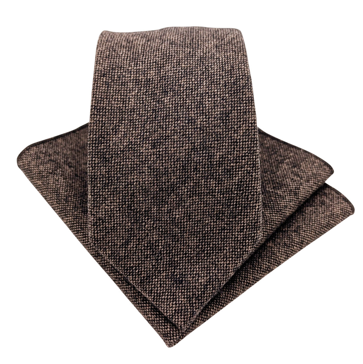 Brown Tweed Pocket Square