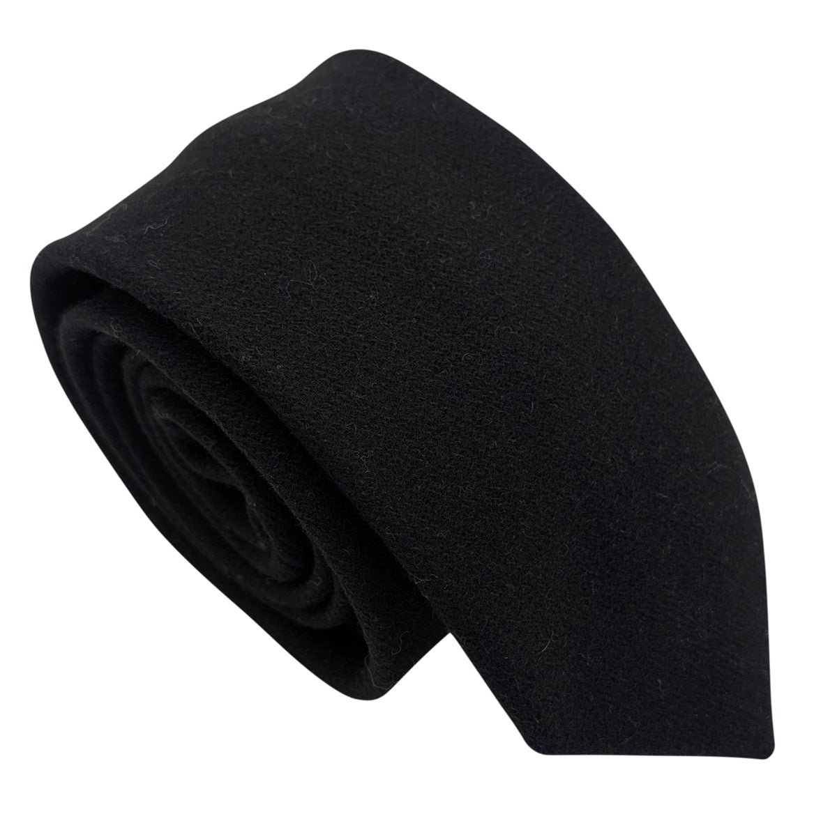 Black Heavy Tweed Wedding Tie
