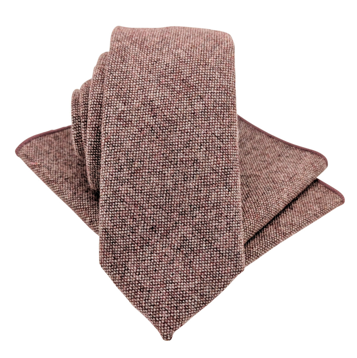 Soft Burgundy Tweed Pocket Square