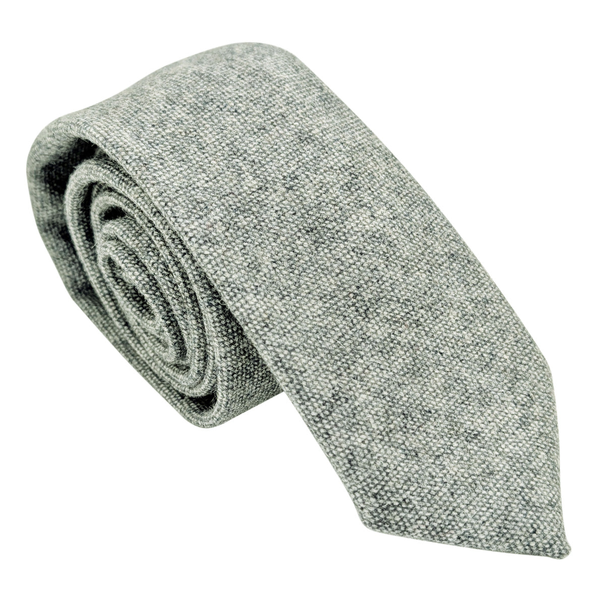 Pale Grey Tweed Wedding Tie