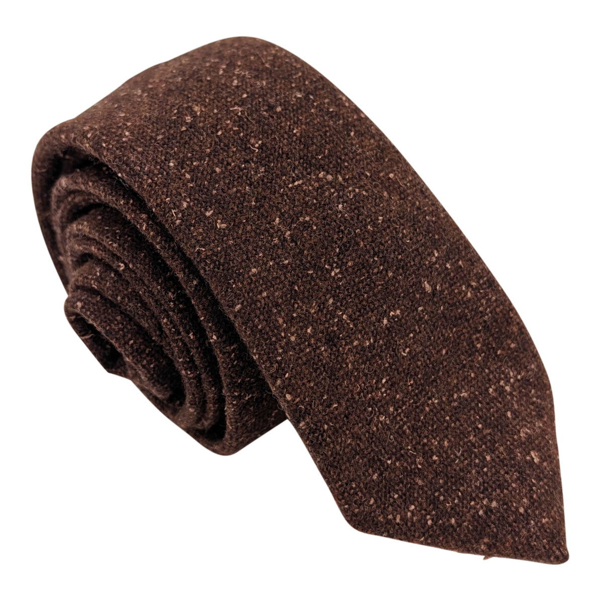 Rich Brown Tweed Wedding Tie