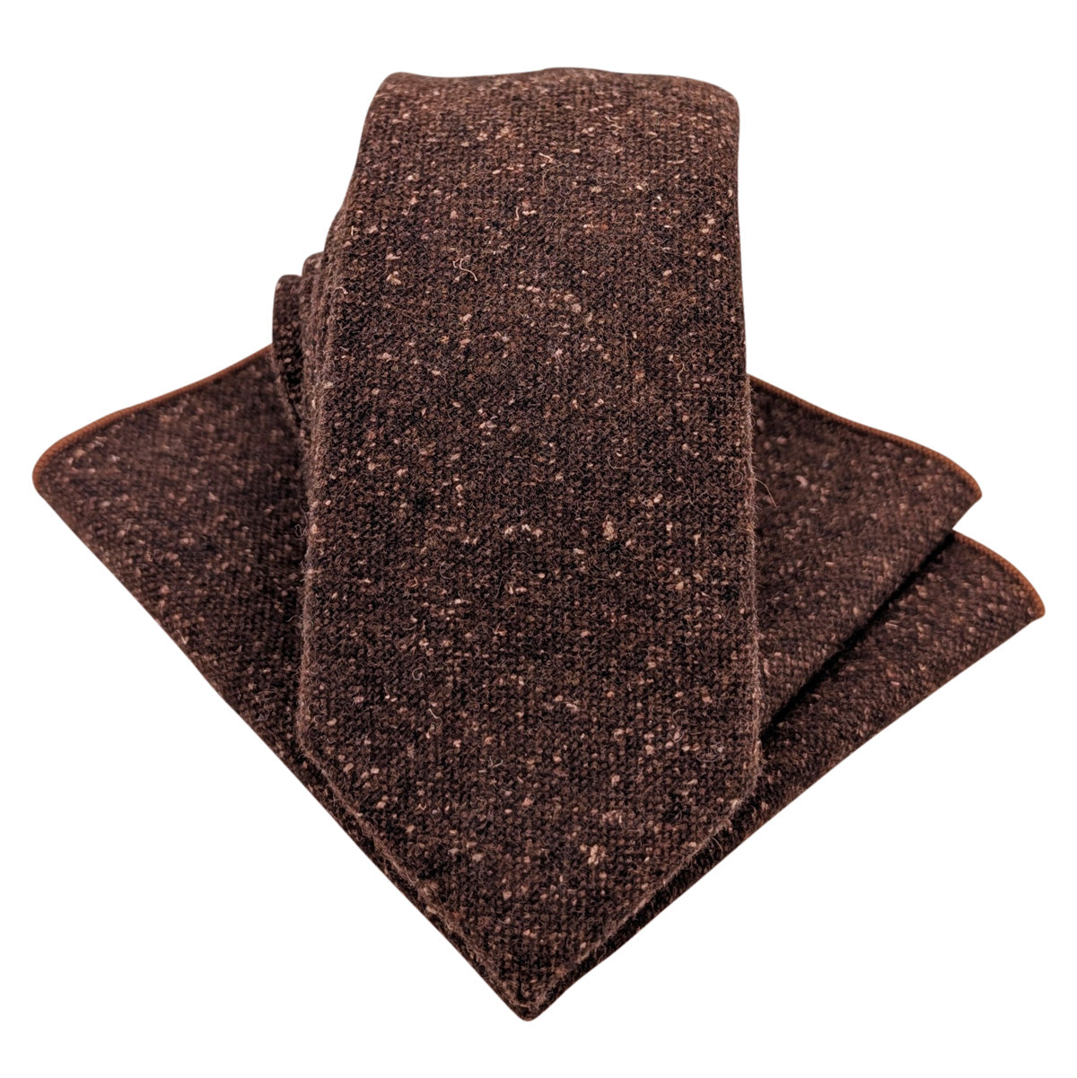 Rich Brown Tweed Pocket Square
