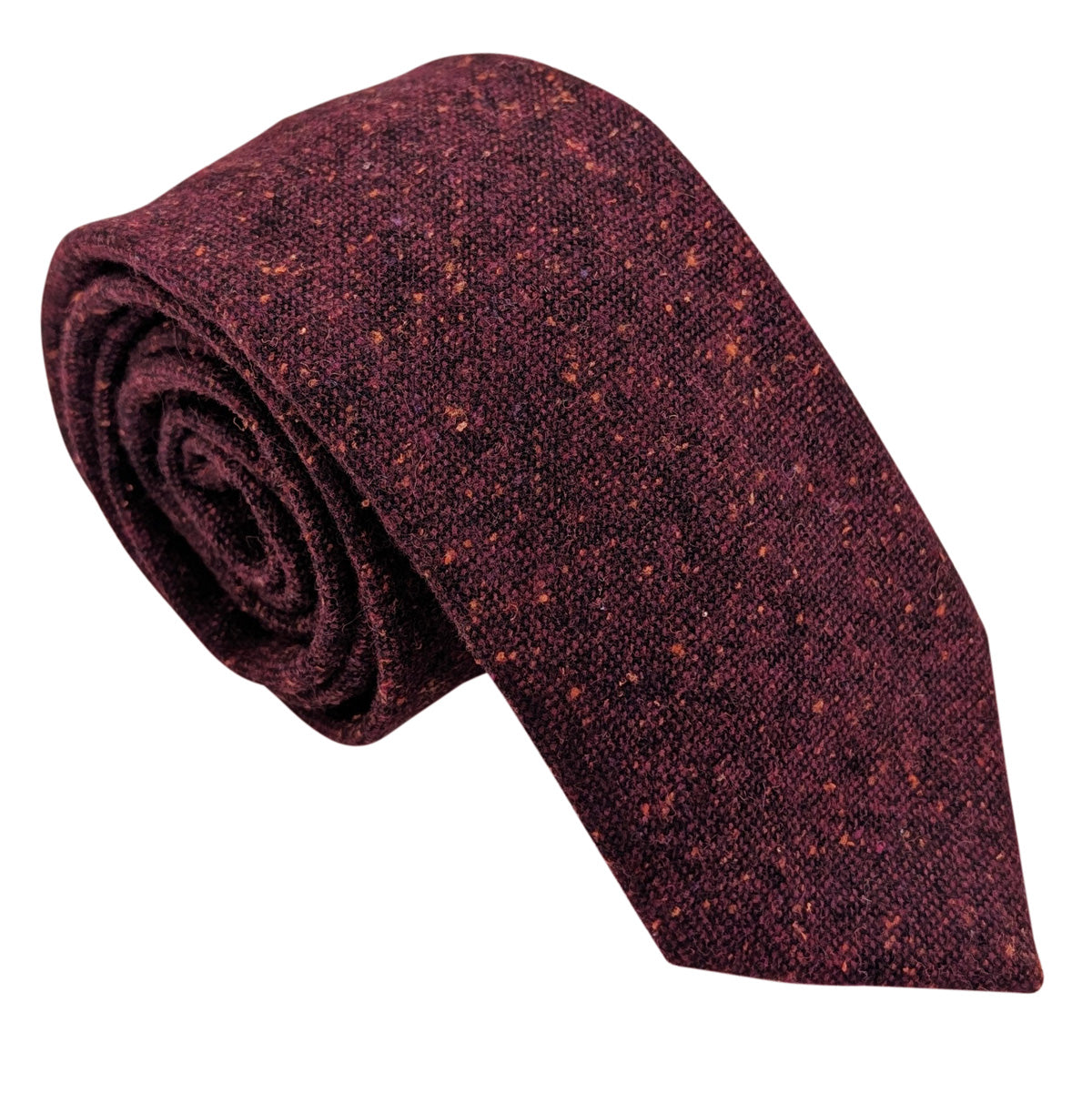 Burgundy Tweed Wedding Tie