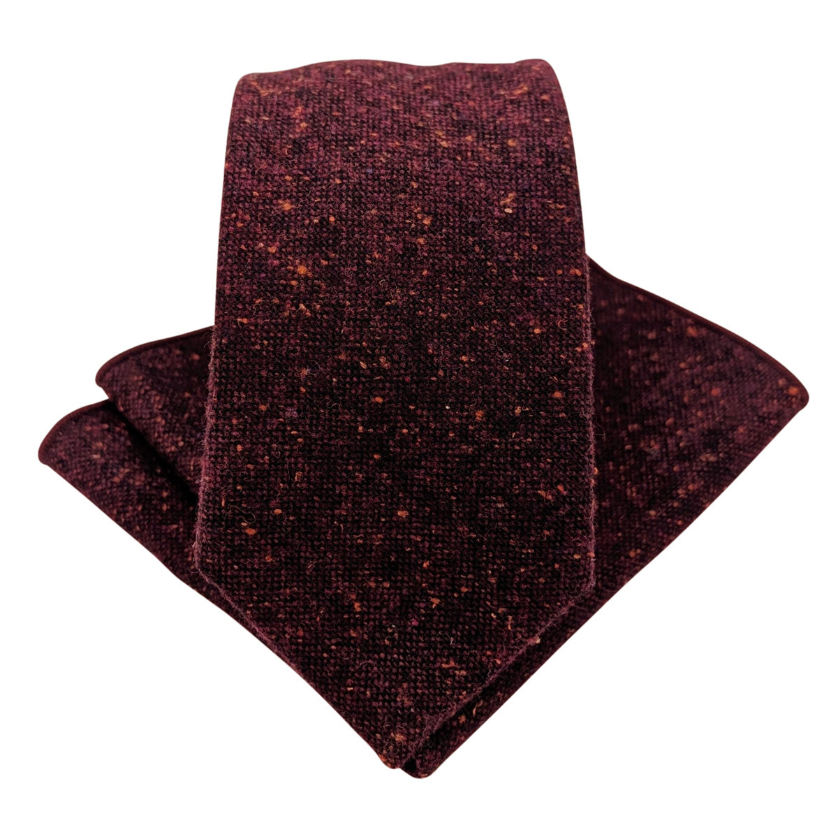 Burgundy Tweed Wedding Tie