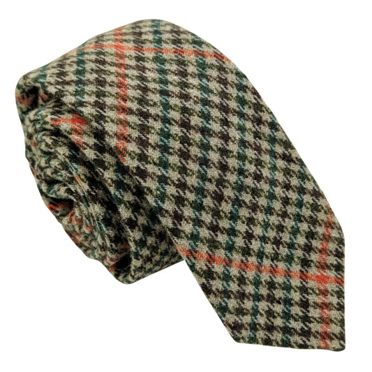 Green Gingham  Wedding Tie