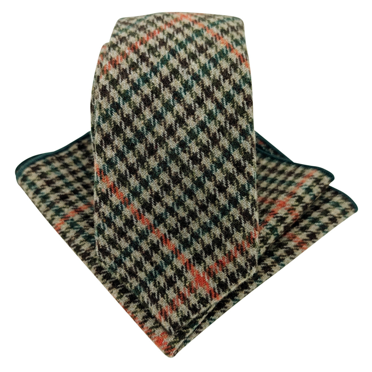 Green Gingham  Pocket Square