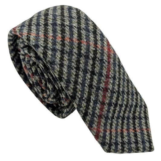 Blue Gingham Wedding Tie