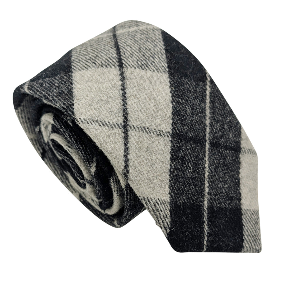 Black & White Tartan  Wedding Tie