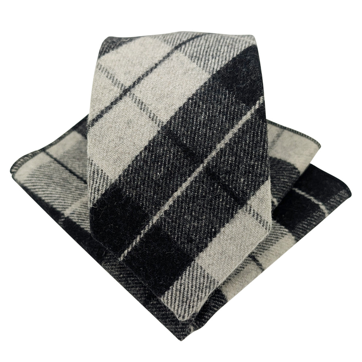 Black & White Tartan  Wedding Tie