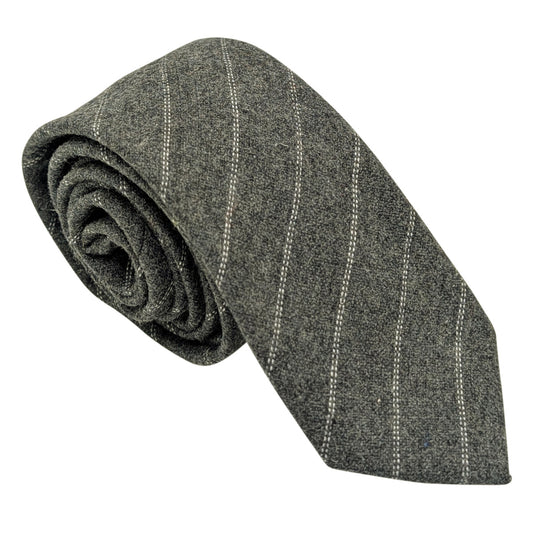 Grey Pinstripe Wedding Tie