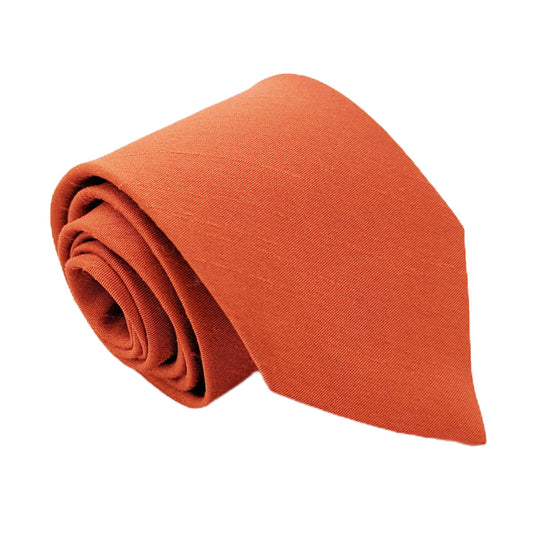 Rust Shantung Wedding Tie