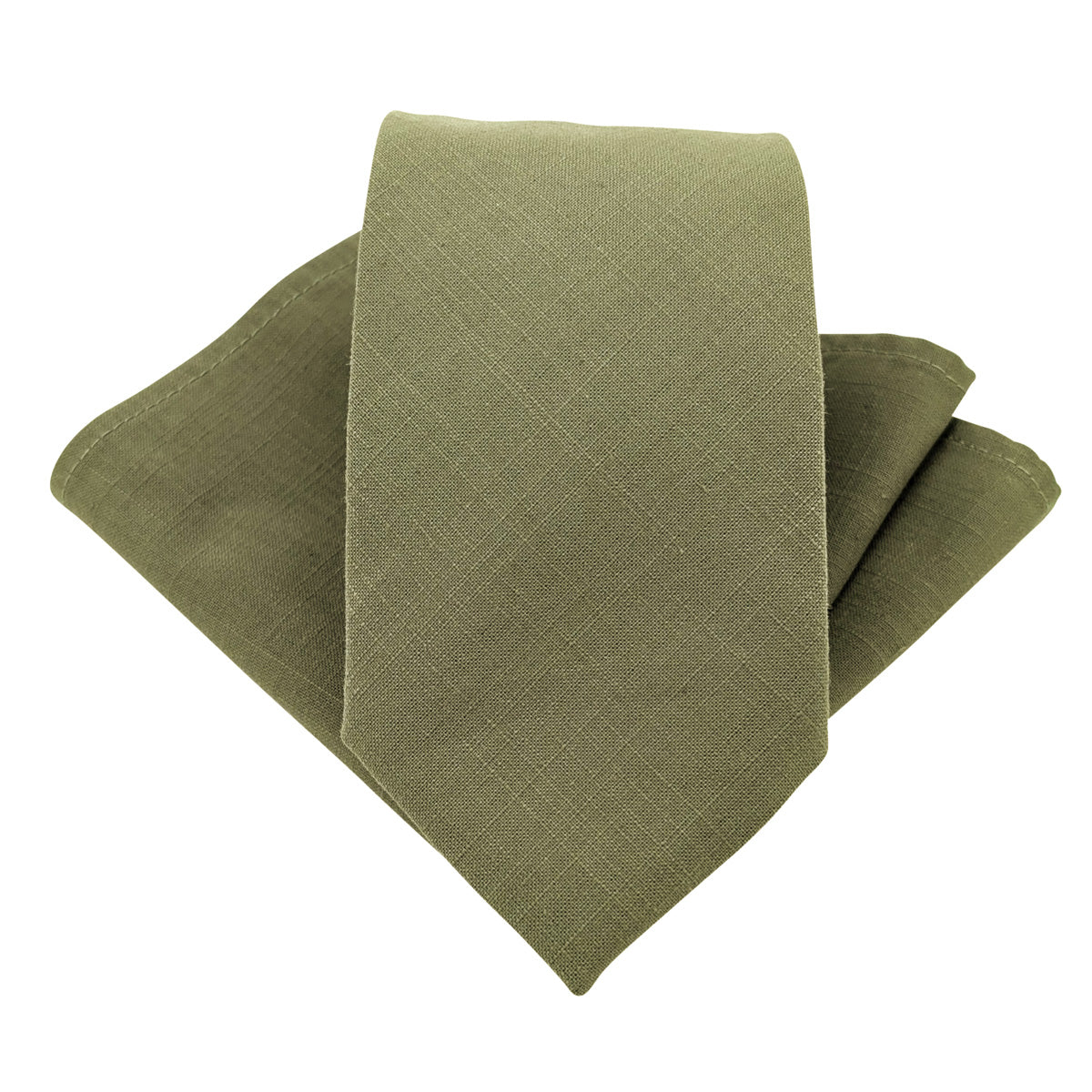 Khaki Cotton Wedding Tie