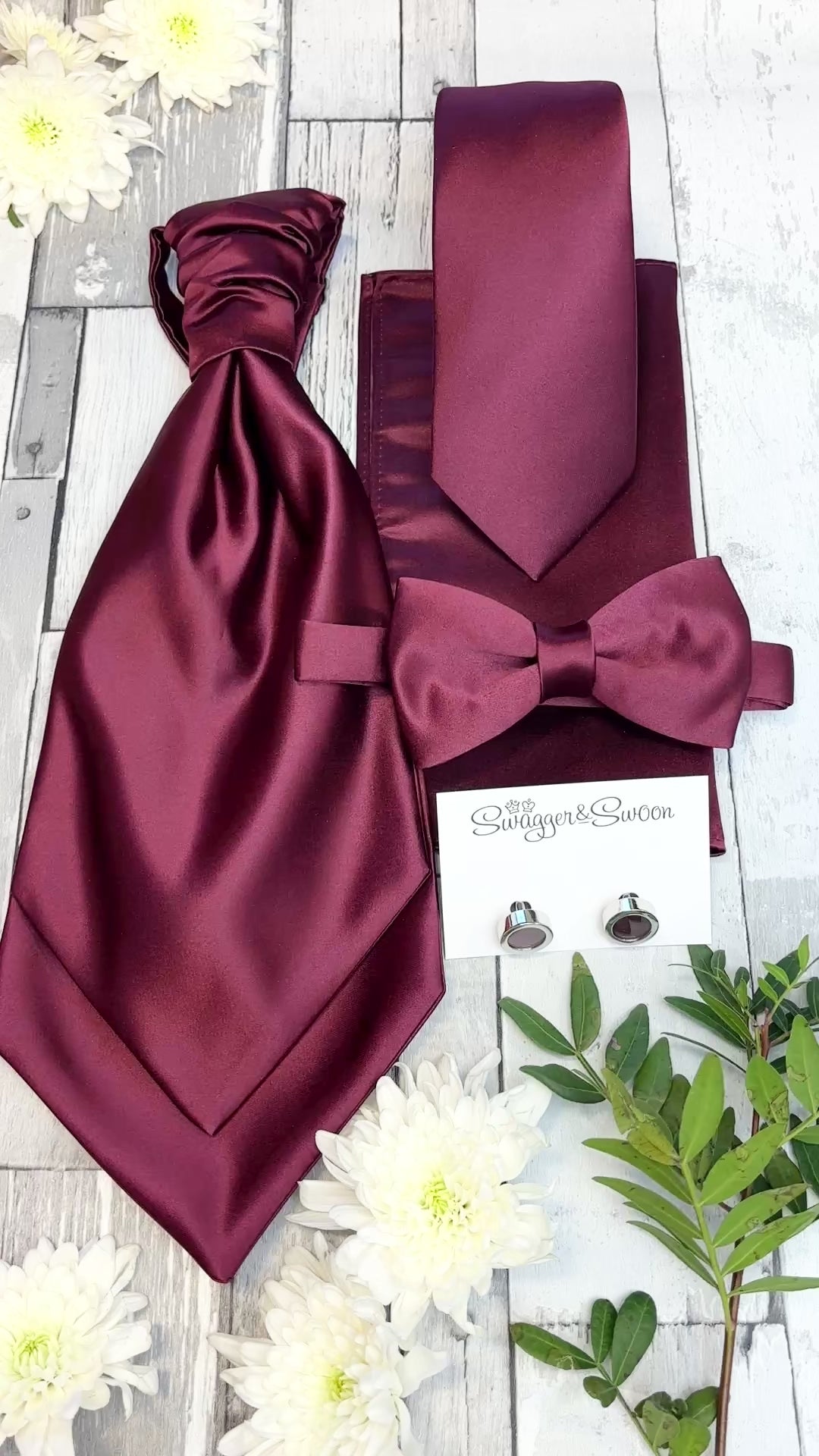 burgundy wine tie