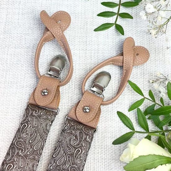 Walnut Paisley Wedding Braces